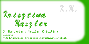 krisztina maszler business card